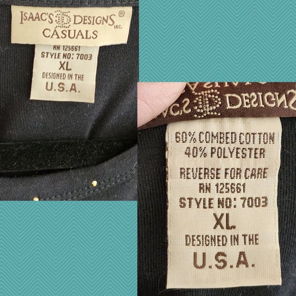 Isaac's Designs Giraffe & Elephant Embroidered Round Neck Tee - Picture 5 of 5